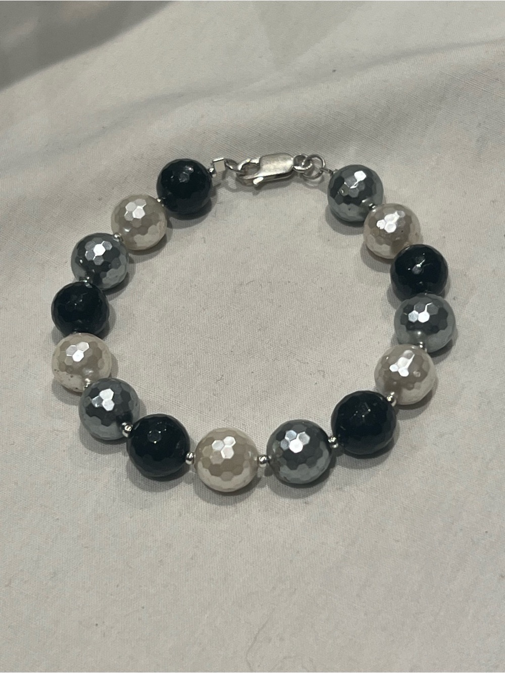 Shell Pearl sterling silver bracelet